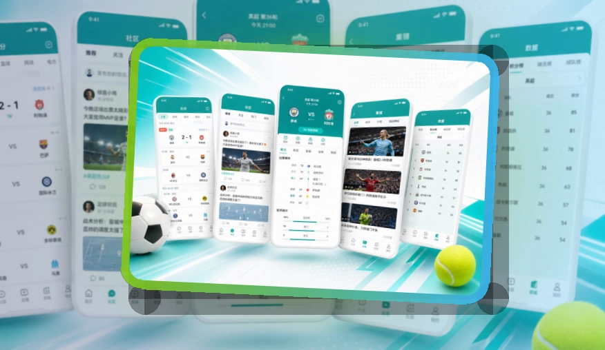 轻量下载 · 赛事信息App · 手机追赛更顺手界面展示